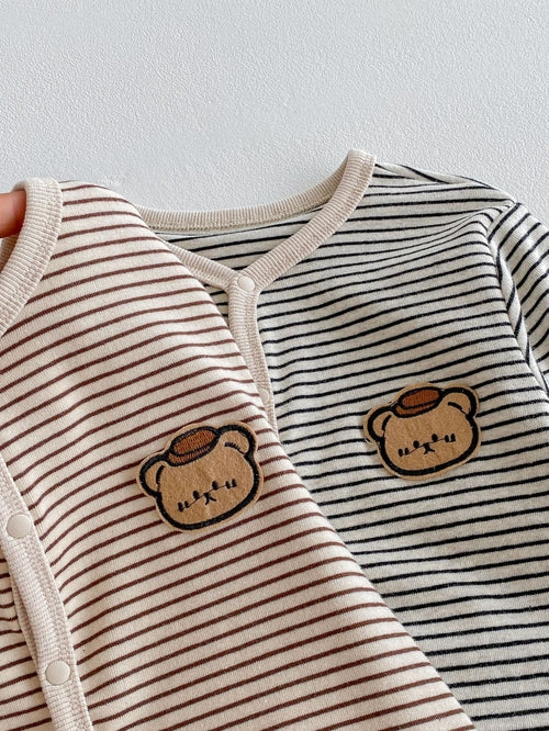 Autumn Arrival Baby Unisex Long Sleeves Striped Pattern Single