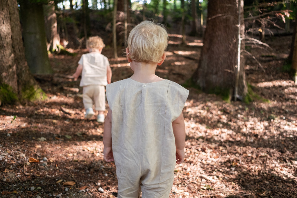 Ramie Baby/Kid Overall - Beige