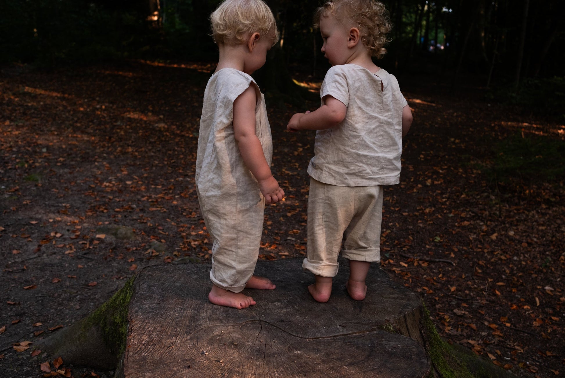 Ramie Baby/Kid Clothing Set - Beige
