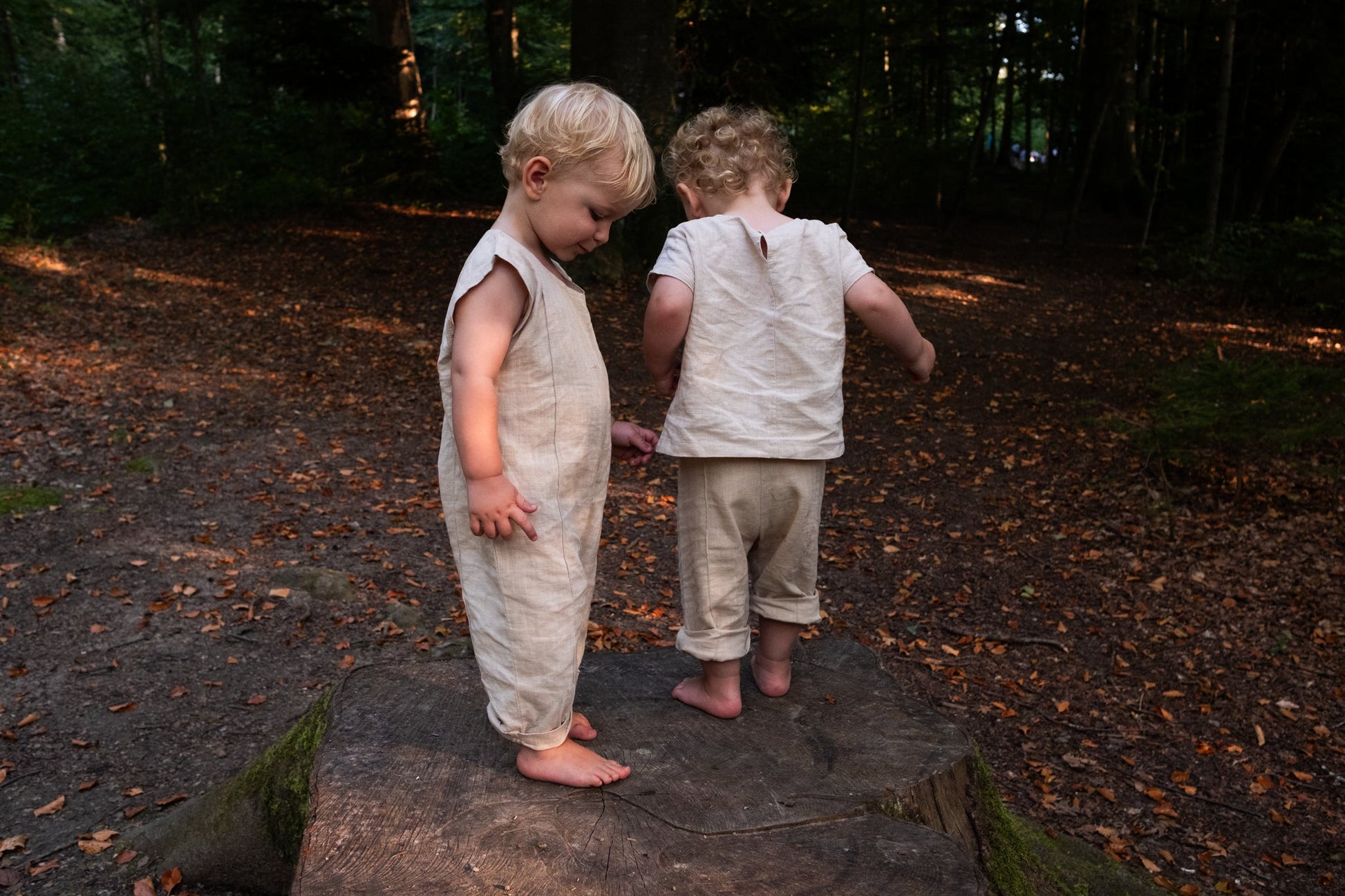 Ramie Baby/Kid Clothing Set - Beige